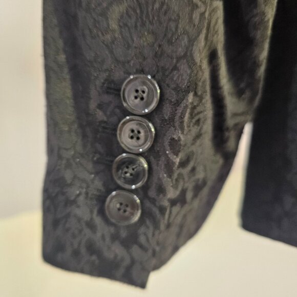 Zara Man Black Faux Jacquard Tuxedo-style Jacket - Picture 5 of 10